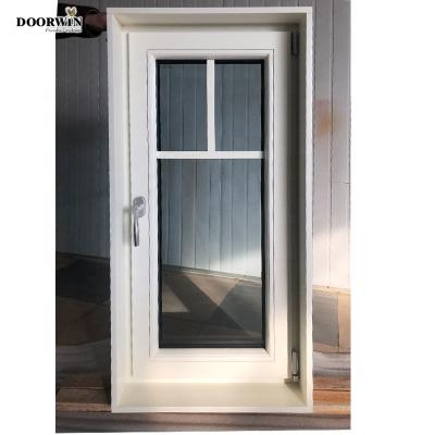 China Custom Doorwin Window Swing Sash White Wood Stain OAK Solid Wood Casement Window with Grill Design for sale