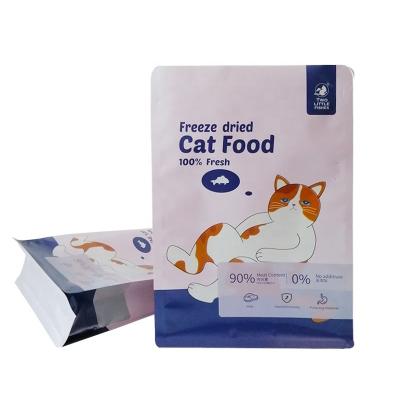 China Food Customized Printed Cat Food Bags Pet Snack Bags Flat Bottom Cat Food and Dog Food Bags for sale