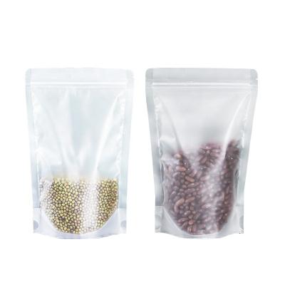 China Custom LOGO Moisture Proof Food Packaging Bags Frosted Transparent Bag For Food Packaging for sale