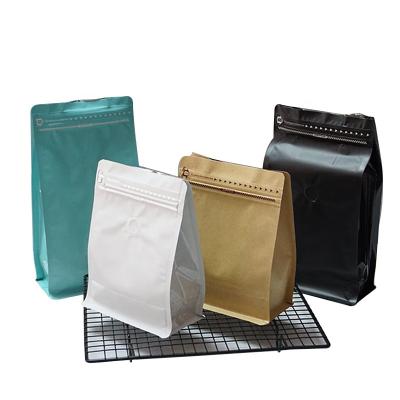 China One Book Flat Bottom Self-supporting Zipper Lock 500g Coffee Bean Moisture Proof Four Side Packaging for sale