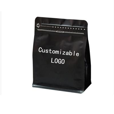 China Gusseted Side Moisture Proof Standup Seal Quad Lock Zipper Flat Bottom 1kg Block 1kg Coffee Bean Valve Mylar Aluminum Foil Package Bag for sale