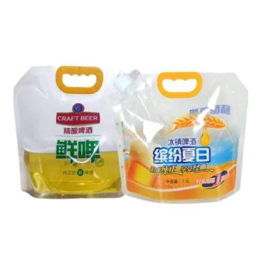 China Disposable Reusable Outdoor Gas Pouch Spout Pouches Liquor Drinking Bag Liquor Drinking Bag With Spout for sale