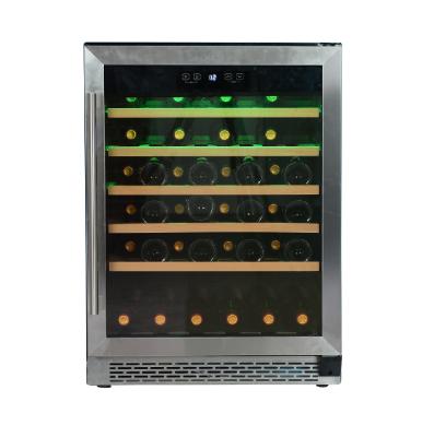 China Hot Selling Hotel Wine Cooler Double-Layer Tempered Glass Door 52 Door 52 Free Built-in Bottles JCS-145W for Home and Hotel for sale