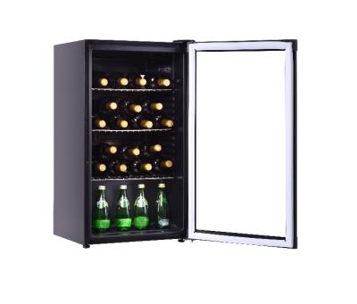 China Freestanding Tempered Glass Double Layer Hot Showcase COMPRESSOR Vending Display Beverage Fridge Beverage Cooler SC-92 for Commercial or Home for sale