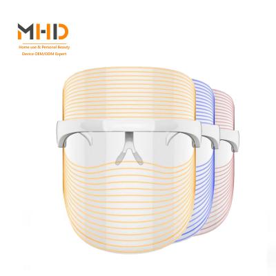 China High Quality New Arrive Dye Removal 3 Color PDT LED Light Therapy Face Mask For Wrinkle Removal for sale