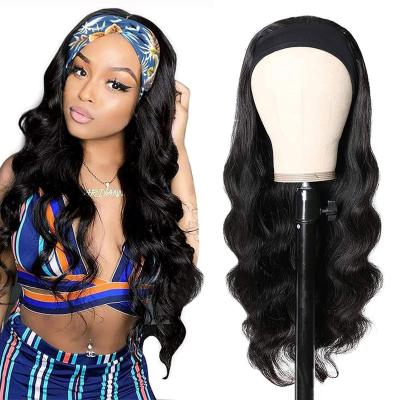 China Wholesale Curly Curl Headband Wigs For Black Women, Remy Human Hair Water Wave Headband Wig, Headband Wig With Bangs Hair Wig Vendor for sale