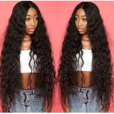 China Nature Wave Natural Wave 13*4 Lace Frontal Human Virgin Hair Wigs Full Cuticle Aligned Unprocessed Indian Virgin Hair Wigs Body Wave Wigs for sale