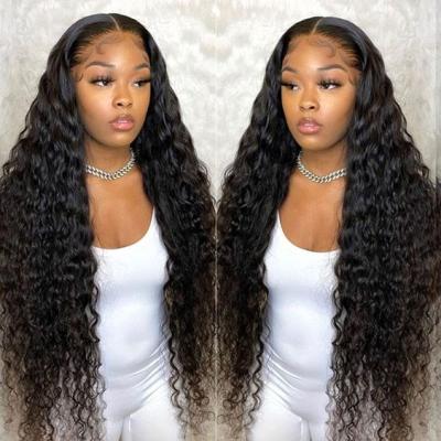 China 13x4 Hd Deep Wave Hair LOOSE DEEP Front Lace Wigs, 360 Lace Frontal Wig For Black Women, 100% Glueless Virgin Full Lace Wig Vendors for sale