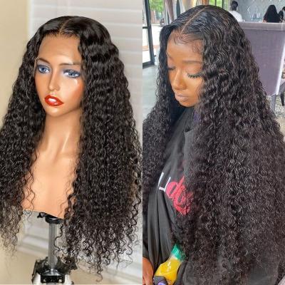 China Wholesale Deep Wave Brazilian Deep Wave Lace Frontal Hair Wigs For Women 13x4 HD Color Transparent Lace Frontal Wig Pre Plucked for sale