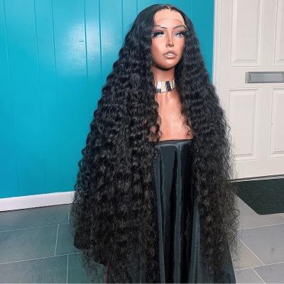 China 100% Brazilian Lace Front Wigs With Baby Hair Deep Wave HD Transparent Hair Wholesale Deep Water Wave Lace Front Wigs for sale