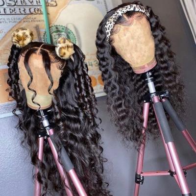 China Cheap Sheer Lace Front Wig, 13x6 Brazilian Hair HD Lace Frontal Wig, 40 Inch Full Lace Hair Deep Wave Glueless HD Wigs for sale