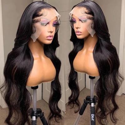 China Body Wave Lace Front Wig Cuticle Aligned Indian Raw Silky Straight Transparent Virgin Human Hair Lace Wigs Full Wave Glueless HD Lace Wigs for sale