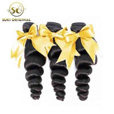 China Loose Wave Hair Weave Bundles Brazilian 100% Virgin Hair Extension Loose Wave for sale