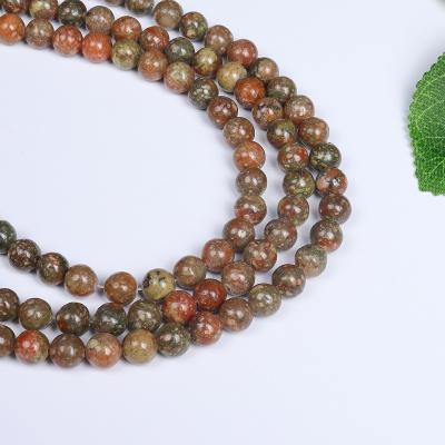 China DIY Necklace Bracelet Making Strand Flower Jasper Agate Beads Natural Stone Beads Round Loose Beads For Jewelry Making for sale