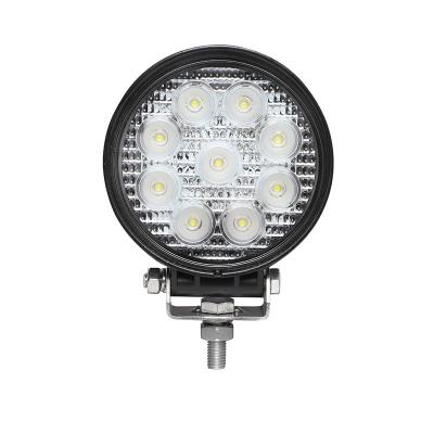 China Jeep 27w Yellow LED Driving Spot Working Light For Truck Excavator Engineering Operation Agricultural Modified Machinery for sale