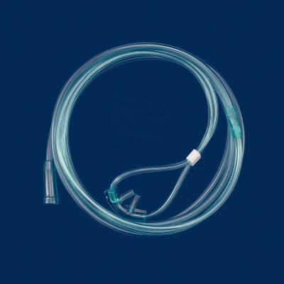 China ISO 13485:2016 Medical PVC Disposal Hospital Oxygen Nasal Cannula Medical Immersion Coated Plastic Mount For Adult Green Color for sale