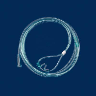 China ISO 13485:2016 Medical PVC Disposal Hospital Oxygen Nasal Cannula Medical Immersion Coated Plastic Mount For Kids Green Color for sale