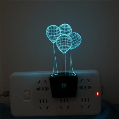 China Creative Design 3D Wall Light Socket Acrylic Decoration Balloon Lamp LED Light Sensor Light For Home Use for sale