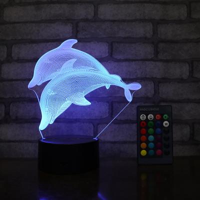 China Modern Sea Animal LED Lamp Lamparas Night Light With Remote Control for sale