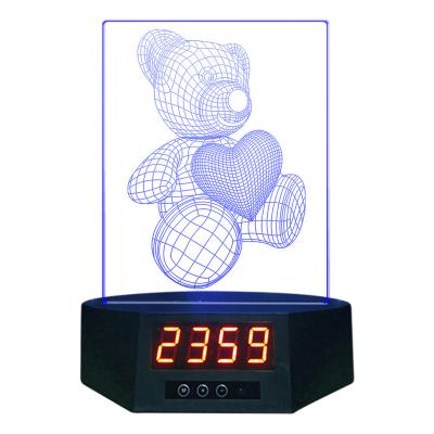 China Modern Decorative Time Clock Lamp LED Night Light Sensor Modern Decorative Light For Home for sale