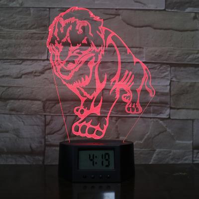 China Creative newcomer FCC LED lamp 3d illusion tiger and buffalo standard decorative optical night light Christmas gift factory price for sale