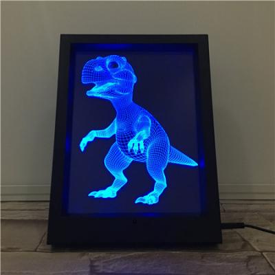 China 3D Decoration Photo View Style Led Lamp Atmosphere USB Desk Lamp Dinosaur Shape Lamp for sale