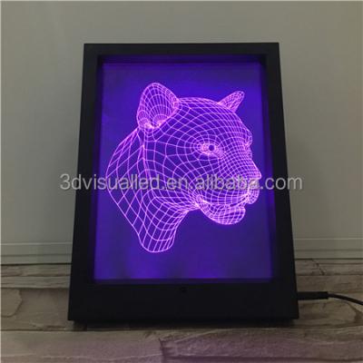 China Christmas Gift 3DLamp With Leopard Shape LED Night Light With Good Changing Colors Choice For Kids Gift for sale