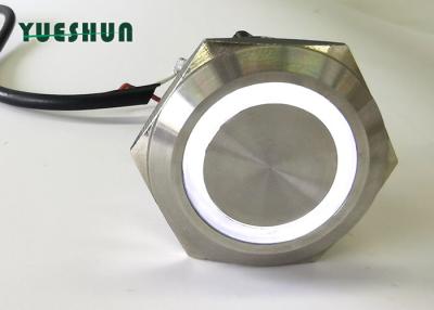 중국 조명된 25mm 누름단추식 전쟁 스위치 LED, 24V 12V 조명된 누름단추식 전쟁 스위치 판매용