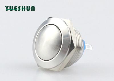 China Ball Head Stainless Steel Push Button Switch 19mm Panel Mounting Normally Open for sale