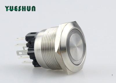 China Illuminated Momentary Push Button Switch , Flat Style Push Button Momentary Switch for sale