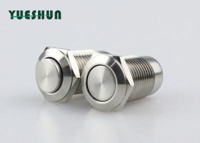 China Mini Latching Push Button Switch, 12mm verriegelnder Schalter normales offenes Pin Terminal zu verkaufen