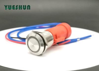 China 250Vac IP67 Illuminated 19mm Momentary Panel Mount Push Button Switch for sale