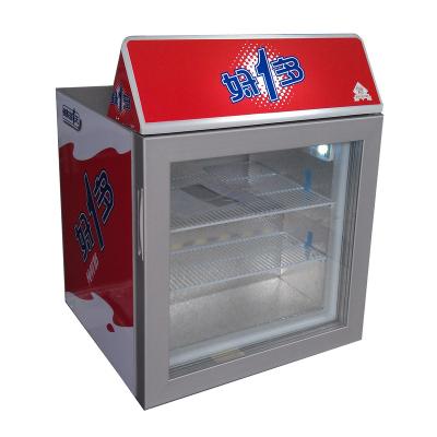 China COMPRESSOR SD55B 55L Commercial Ice Cream Display Freezer Counter for sale