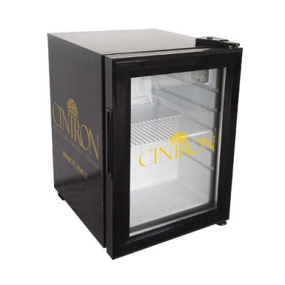 China Mini Fridge 20liter Single-temperature Double Display Cooler Glass Door for sale