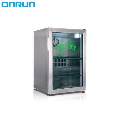 China COMPRESSOR SC-70SS stainless steel beer kitchen refrigerator, restaurant mini bar fridge small refrigerator for sale