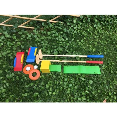 China Outdoor/Indoor Outdoor/Indoor Kids Play Yard Play Mini Golf Club Set Wooden Golf Toy Set for sale