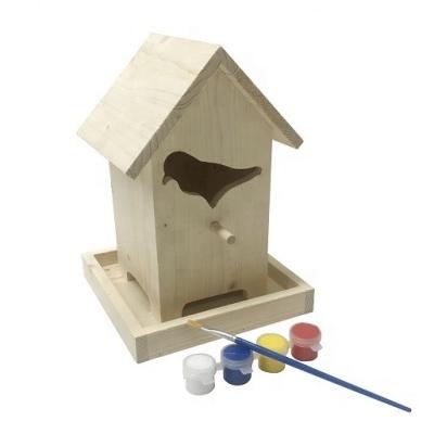 China Wooden Amazon specializes in DIY wooden bird house collect bird house paint your own and build education toys for sale