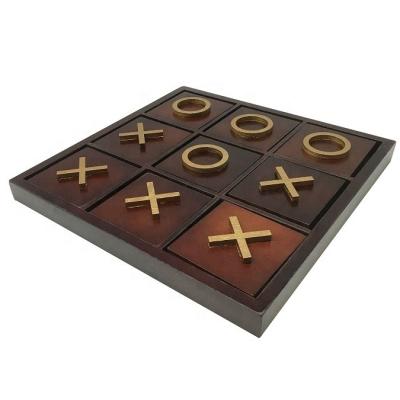 China Hot Selling New Fun Factory Large Tic Tac Toe Board Game Custom Wooden Wooden Toys Educational Games On USA Amazon for sale