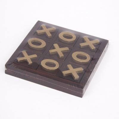 China Ticks and Ticks Wooden Tac Toe Traditional Wooden Game Cross Set for sale