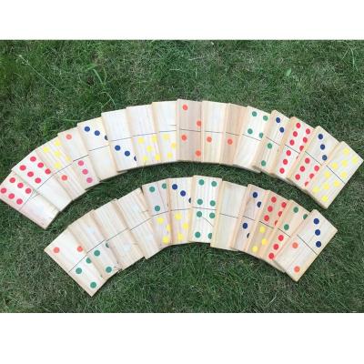 China Garden Game Toys GIANT WOODEN DOMINOES 28PCS BIG SIZE DOUBLE SIX GAME for sale