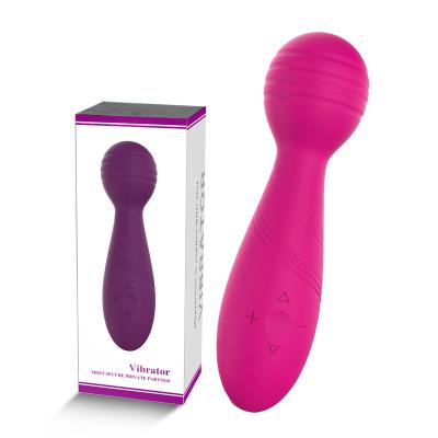 China New Design 1.5H/2H Factory Price Women Sex Toys Mini Pussy Vibrator USB Rechargeable Handheld Magic Wand Massager AV Pocket Soft Silicone for sale