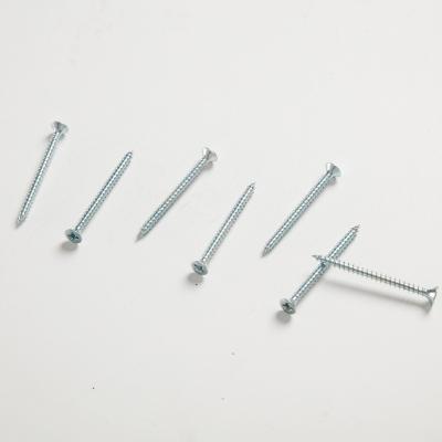 China Flat Factory Outlet All Kinds Of DIN7505 Blue White Zinc MDF Screws Carbon Steel for sale