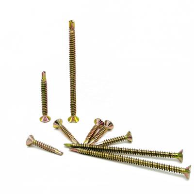 China Factory Supplier Flat Zinc Color Countersunk Self Drilling Head Screw Head Screws With Cheap Price for sale