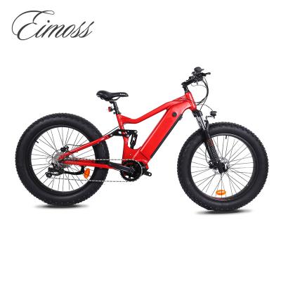 China Aluminum Alloy Bafang M500 Mid Motor Full Suspension Electric Mountain Bike for sale