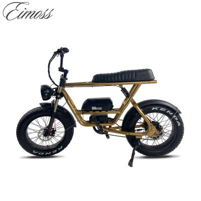 China Aluminum Alloy Oil Disc Hydraulic Btakes Chopper Beach Cruiser 20inch 1000w Bafang Electric Bicycle for sale