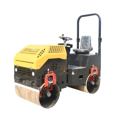 China Retail 1 Ton Full Hydraulic Double Drum Electromagnetic Clutch Road Roller for sale