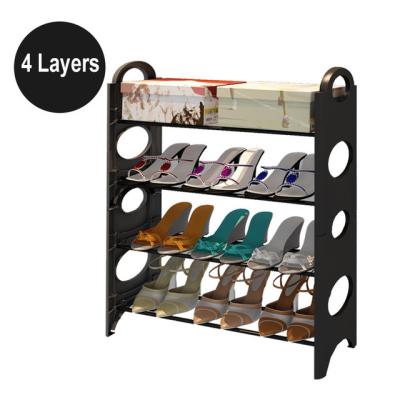 China Cheap Shoe Rack Metal Folding Shoe Rack Assemble Black Stackable Stand Adjustable Shoe Rack Wholesale Amazing Plastic Rack for sale