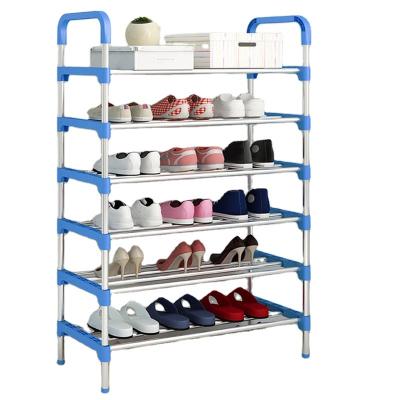 China Portable Metal Folding Shoe Rack (Waist) Shoe Organizer Space Saving Adjustable Adjustable Shoe Shelf Storage For Home for sale