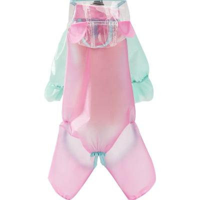 China Viable Cute Rain Jacket Dog Raincoat Full Body Cover With Brim Hooded Rain Hat Transparent Jacket Waterproof Dog Coat for sale