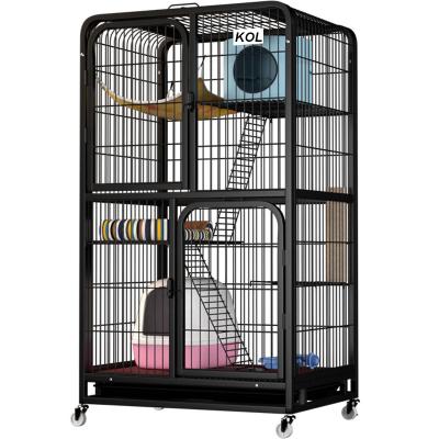 China Cat Cage Large Indoor Pet House Viable Animal House Four Detachable Rows for Playing and Sleeping for sale